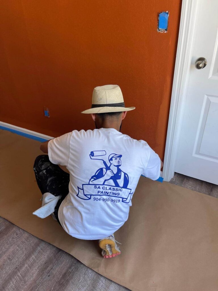 Man painting interior