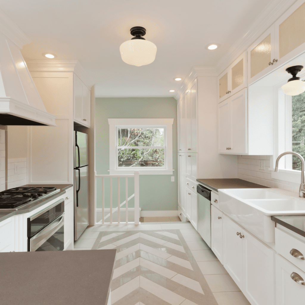 clean painting kitchen